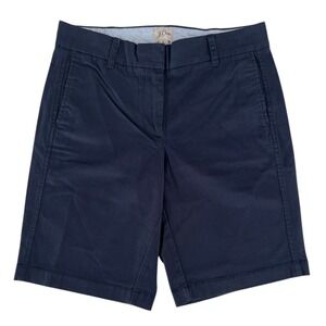 NWT J.Crew Womens Size 4 Navy Blue Chino Shorts Classic Casual Nautical New